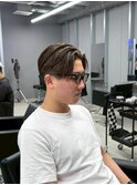 アップバングツーブロックダブルカラーブリーチメッシュ
