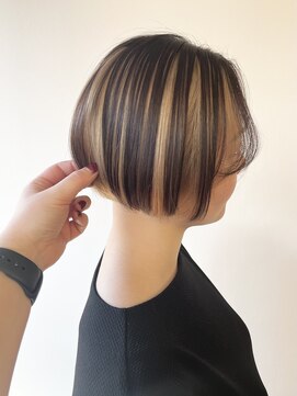 モリオフロムロンドン 松戸店(Morio from London) 【松戸 松田】アンブレラカラーミルクティーベージュミニボブ