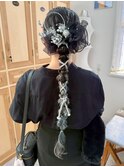 成人式アレンジ20代30代40代編み込みヘアセット