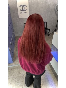 アグ ヘアー ロッツォ 清水町湯川店(Agu hair Lotso) 【担当:佐藤】セルフブリーチ毛を綺麗な深みレッドに！