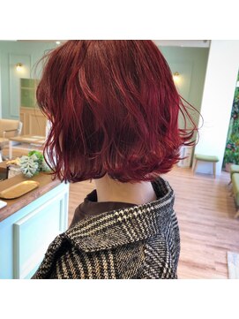 モリオフロムロンドン 大宮店(morio from London) ケアブリーチ+ビビットレッド