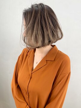 アイティー バイ アルバム 浦和店(IT by ALBUM) ハイグラボブ_ココアブラウンフリンジウェーブ_ba275762