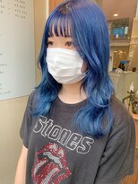ヘアー アイス ルーチェ(HAIR ICI LUCE)&nbsp;ブルー ブルーカラー ネイビーブルー 韓国風 担当城倉