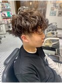 天然パーマを活かした柔らか無造作マッシュ☆