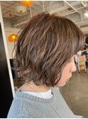 脱白髪染め×パーマ×大人ハイライト