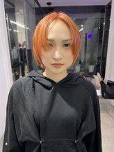 ネンドヘアー(nendo_hair) オレンジカラー/ハイトーンショート