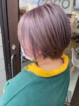 ヘア メイク ココ(hair make coco) ホワイト★ラベンダー