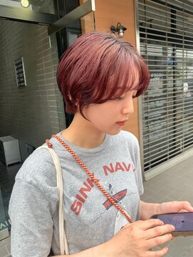 ナルヘアー 越谷(Nalu hair) ハンサムショート/ピンクレッドカラー/ラベンダー