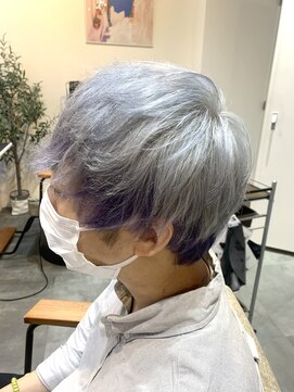 シードバイシャムロック(SEED by Shamrock) 星川指名ホワイトシルバー ペールラベンダー　メンズハイトーン