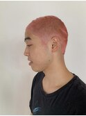 メンズイージーパーマピンクボウズ