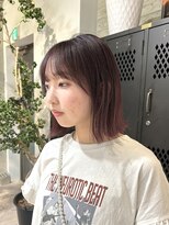 ヲタク(wotaku.)&nbsp;ラベンダーピンク切りっぱなしボブグラデーションカラー