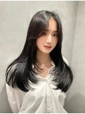 韓国風レイヤーカット顔まわりくびれオルチャン堀江