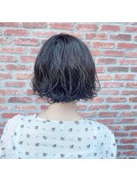 オーガニック アトリエ 大宮(organic+atelier)&nbsp;20代30代40代くせ毛風パーマ丸みショートボブ小顔カット抜け感
