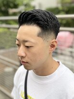 刈部倶楽舞&nbsp;スキンフェード/サイドパート　フェード/七三/黒髪/ビジネス