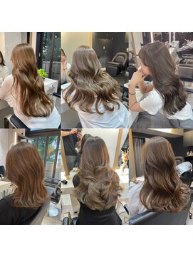 ブレンド 渋谷(BLend) 黒髪ボブルフネビージュ小顔ワンレンスペインカール