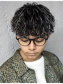 ホワイトメッシュツイストツイストスパイラル波巻きプードル