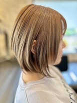 アグ ヘアー フォーキー 焼津店(Agu hair Forky)&nbsp;柔らかベージュの前下がりボブ