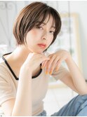 浅草/髪質改善/マロンベージュ♪小顔ラウンドマッシュボブj