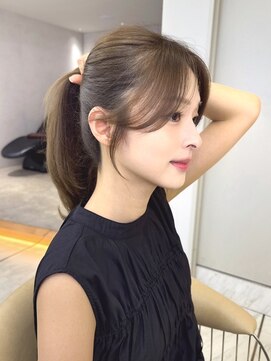 ロンドガーネット 池袋(Lond garnet) ミニウルフレイヤーカット顔周り前髪韓国ミディアムロング/池袋
