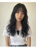 韓国風/黒髪レイヤー/髪質改善