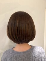 エヌアンドエー 春日部東口店(hair shop N&A)&nbsp;光に透ける上品な上質ツヤ感ボブ/ブラウン/白髪ぼかし