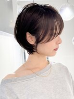 ロンドエニカ 大宮(Lond enika)&nbsp;黒髪カタログ/ショート/オリーブグレー/小顔に見せるヘア☆139