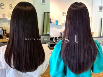 エスト 小倉(est)の写真/<髪質改善縮毛矯正>毎日乾かすだけできまる*忙しい朝も綺麗にまとまる理想の艶ストレートが叶う◎[小倉駅]