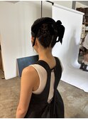 ネジネジアレンジミディアムアレンジタイトアレンジリボン