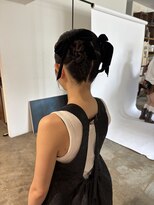 ヘアーアイストゥーレ(HAIR ICI TRE)&nbsp;ネジネジアレンジミディアムアレンジタイトアレンジリボン