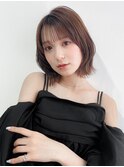 ミニボブレイヤー/レイヤーカット/ダークアッシュ/顔周り/川崎