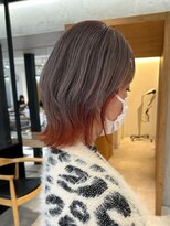 ルディー バイ ヘアーポケット(rudii by HAIR POCKET) ミルクティーベージュ×インナーカラーウルフ