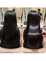 アース 渋谷店(HAIR&MAKE EARTH)&nbsp;渋谷縮毛矯正｜黒髪ロングの艶髪ストレート
