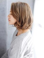 ヘアメイク ナル(hair make nalu)&nbsp;かきあげバングのニュアンスカールボブ