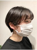 素髪×耳かけボブ