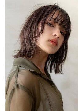 オースティン 流山おおたかの森(AUSTIN) 大人かわいい前髪セシルカットココアブラウンフリンジウェーブ