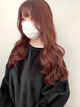 シェリ ヘアデザイン(CHERIE hair design) 韓国風なおくれ毛×ピンクカラー◎
