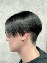 ネイビー(Navy)&nbsp;韓国風センターパートマッシュ