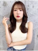 韓国風前髪×ショコラアッシュ【髪質改善/新宿/ふんわりカール】