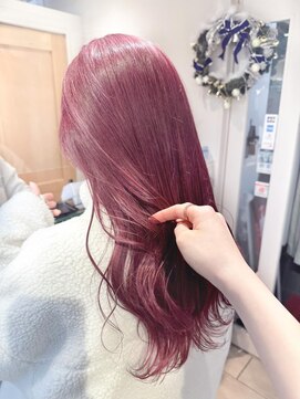 テトラ バイ ネオリーブ 横浜西口店(tetra by neolive) ブリーチで作るベリーピンク＊*