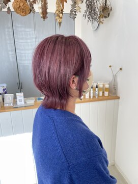 ジジ チーク 栃木(Gigi cheek) ピンクベージュとウルフヘア◎