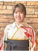 袴着付けゴージャス金箔水引ヘアアップアレンジ20代30代