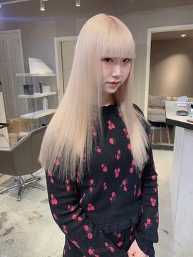 ベレーザ 渋谷(BELEZA) 6938韓国ブロンドハイライトグラデーション艶髪ハイトーンカラー