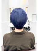 デザインカラーレイヤーカット韓国ショートダブルイルミナ新宿