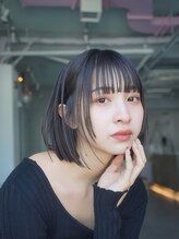 キユ(qiyu) 大人ワイド切りっぱなしボブストレート暗髪ボブ[広島/八丁堀]