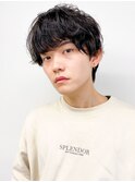 30代大人男性マッシュ×ニュアンスパーマ無造作セット