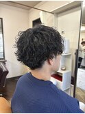 波巻きパーマ