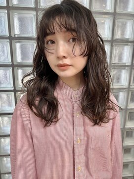 ガーデン 銀座(GARDEN) デジタルパーマ　チェリーブラウン　イメチェン　伸ばしかけヘア