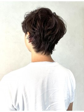 ヘアアンドメイク エジェリ(hair&make egerie) ラベンダーハイライト・メンズマッシュショート