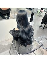 ユーフォリア 渋谷グランデ(Euphoria SHIBUYA GRANDE)&nbsp;大人ロング　馴染むエクステ　ブルーブラック　暗髪　黒髪　YUKI