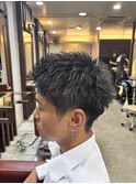 スパイキーショート『メンズ/パーマ/ブリーチ』